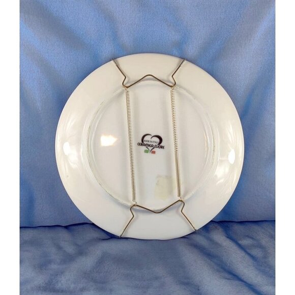 Decorative Plate Rooster Ceramica Cuore Italy 9" Ceramic Kitchen Decor Platter - Picture 3 of 9